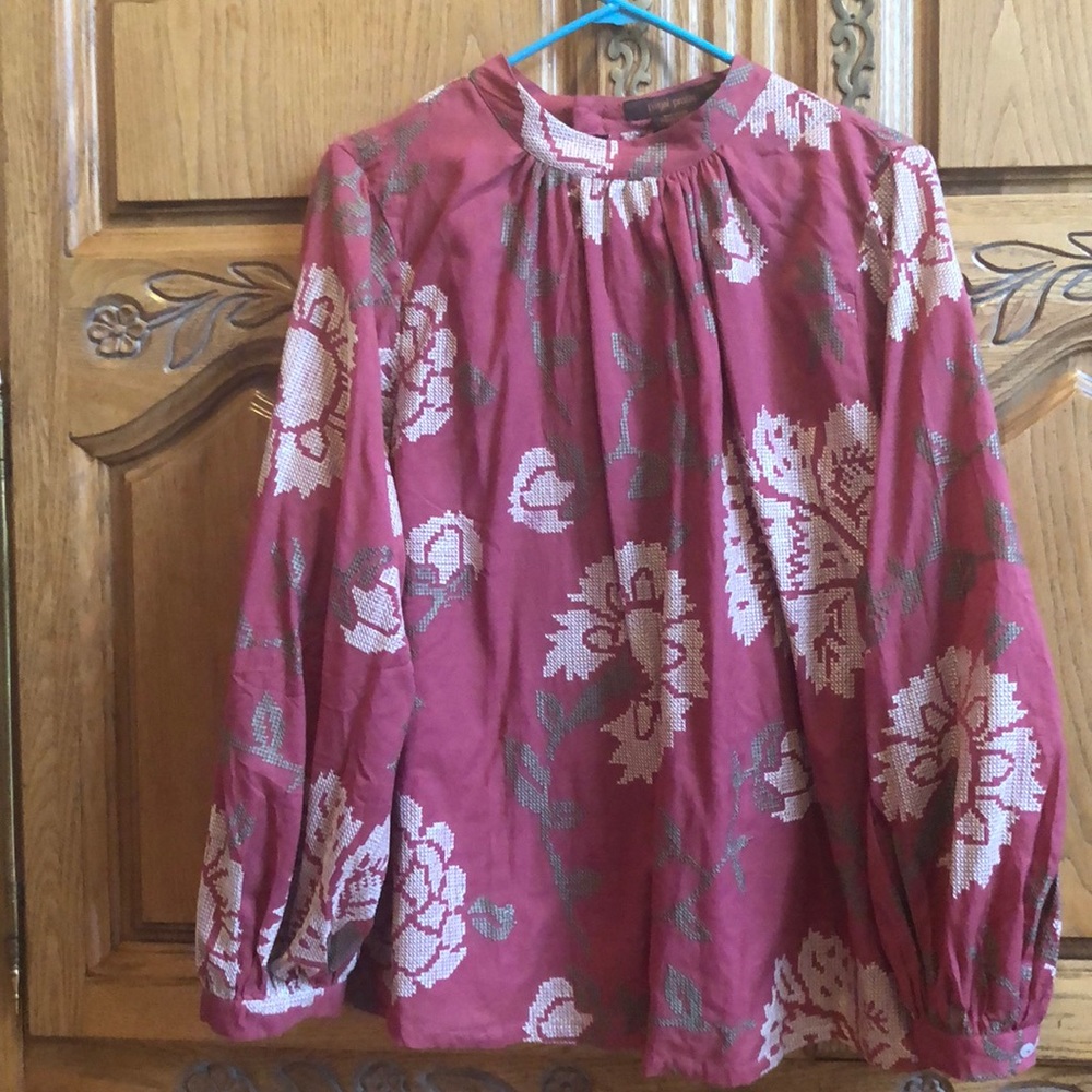 Anthropologie Paya Pratap rhododendron blouse